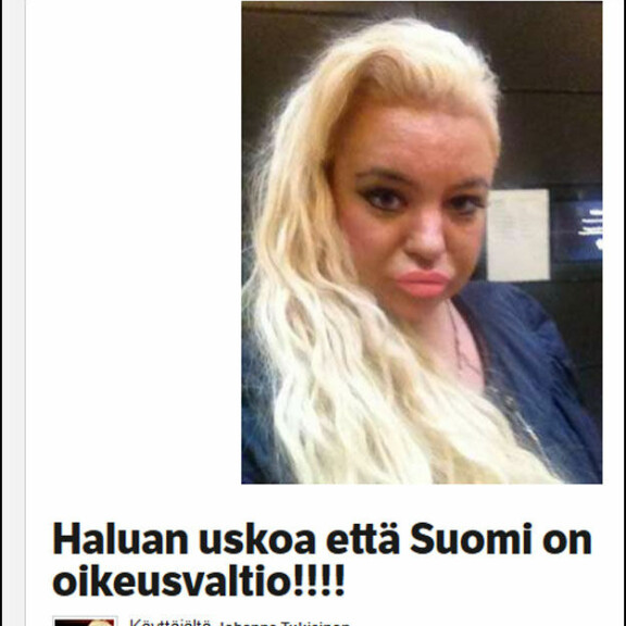 Johanna Tukiainen oikeuskäsittelystään: Noitavainoa!