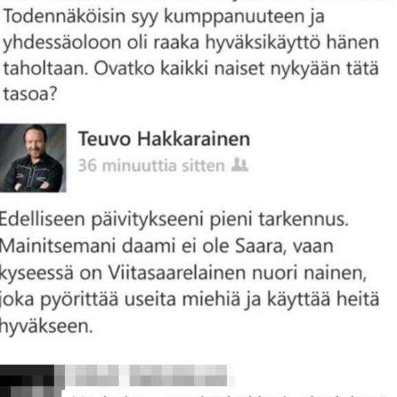 Teuvo Hakkarainen myönsi suhteen teinityttöön: ”Elin kevyehkössä parisuhteessa” - kuva!