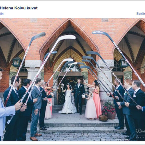 Kiekkoilija Mikko Koivun ja Helena-rakkaan romanttiset hääkuvat - katso!