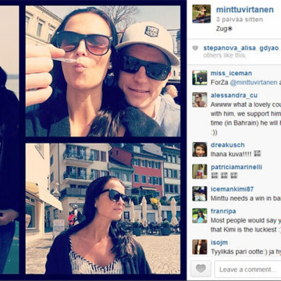 Minttu-kulta matkusti Bahrainiin kannustamaan Kimiä - kuvat!