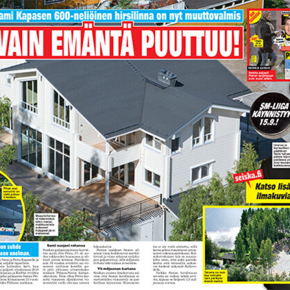 Tätä 600 neliön luksuskotia Sami Kapasen tsekki-kulta nyt emännöi - kuvat! Sami Kapasen koti Kuopiossa