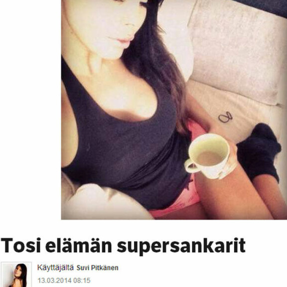 Suvi Pitkänen alushousuissa - herkkä aamukuva!