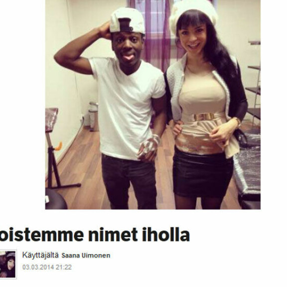 Oho, Saana Uimonen tatuoi rakkaansa nimen - mutta minne?