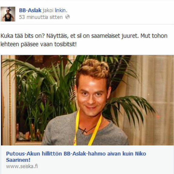 Heh, BB-Aslak hyökkäsi julkkisten kimppuun somessa!