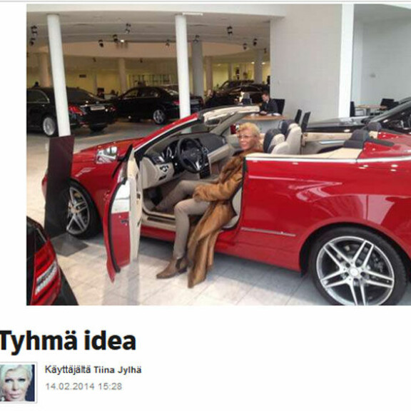 No huh, mikä menopeli, Tiina Jylhä!