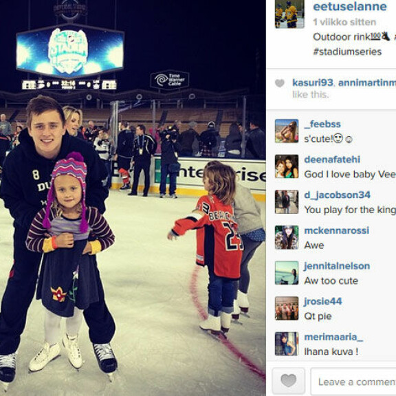 Teemu Selänteen lapset seuraavat isänsä jälkiä - suloinen kuva!