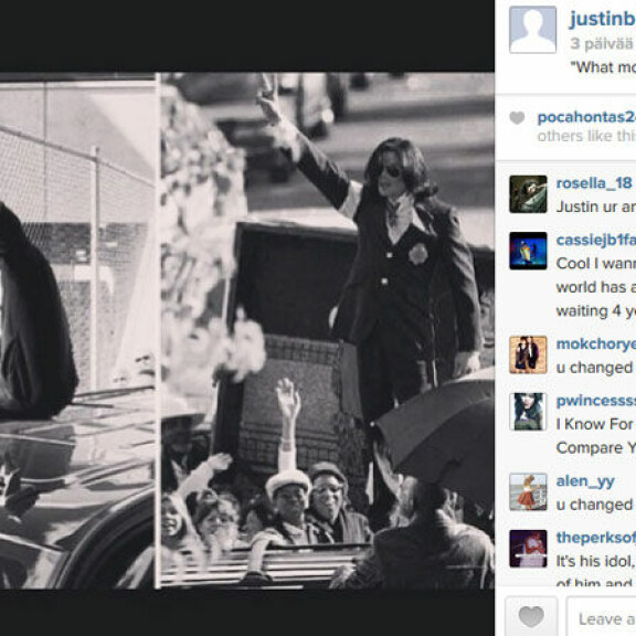 Justin Bieber ei kadu mitään - vertasi itseään Michael Jacksoniin!