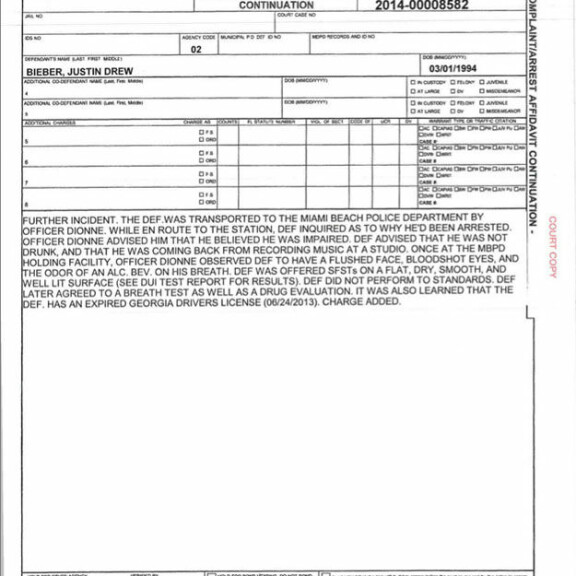 Näin aineissa ollut Bieber vastusti poliisia - tässä koko raportti!