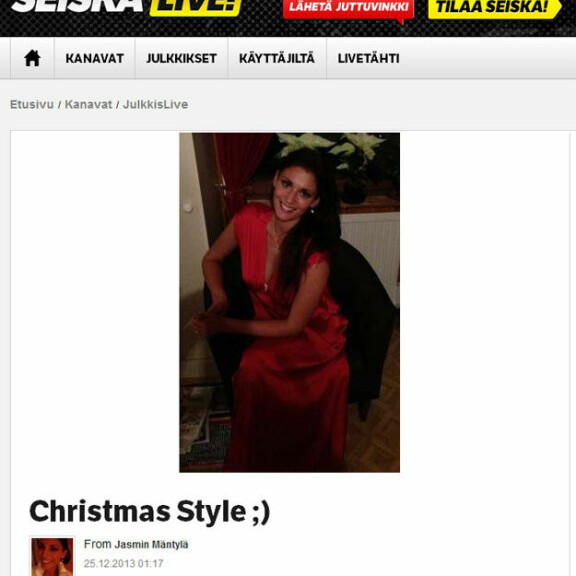 Uuh, mikä joulu-look, Jasmin Mäntylä - katso kuva!