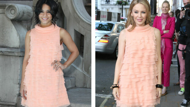 Vanessa Hudgens ja Kylie Minogue persikkaisissa röyhelöissä - kumpaa pukee paremmin? Vanessa Hudgens ja Kylie Minogue persikkaisissa röyhelöissä - kumpaa pukee paremmin?