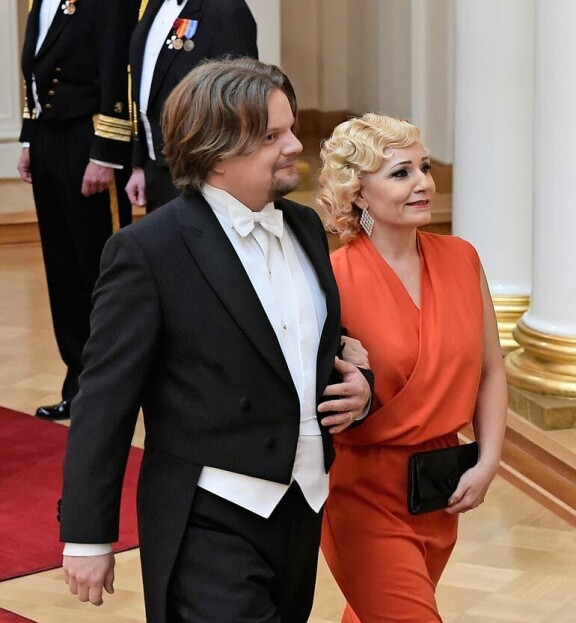 Ismo ja Angelika Leikola osallistuivat Linnan juhliin vuonna 2015.