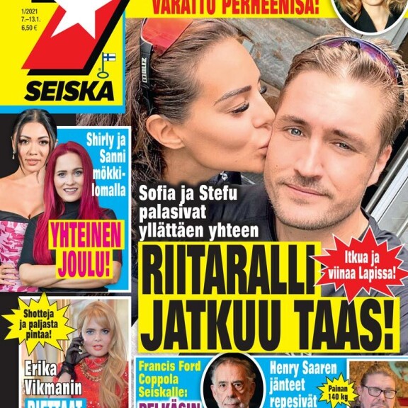 SEISKA 1/2021 Sofian ja Stefun myrskyisän suhteen käänteitä on seurattu Seiskassa. Tämä vuosikin alkoi kohuotsikoilla. SEISKA 1/2021 Sofian ja Stefun myrskyisän suhteen käänteitä on seurattu Seiskassa. Tämä vuosikin alkoi kohuotsikoilla.