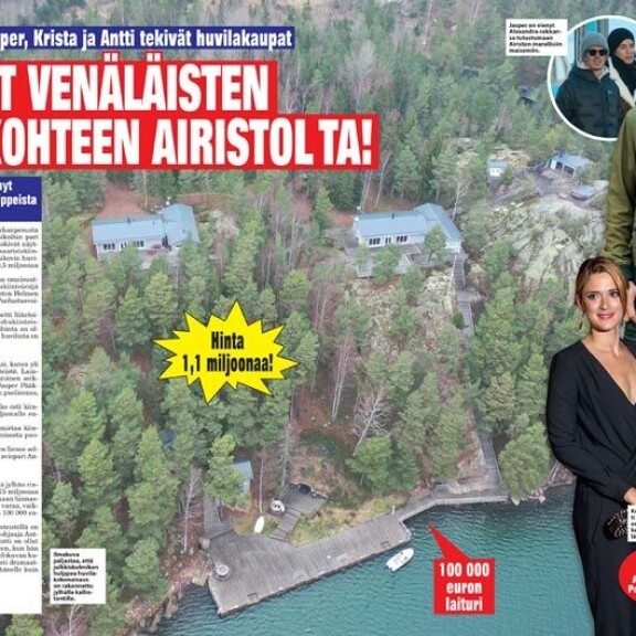 SEISKA 52/2020 Viime vuonna Seiska paljasti Antin ja Kristan hankkineen huvilan kohutusta Airiston Helmestä. Antti on kertonut ystävilleen vetäytyneensä tänne toipumaan. Naapuritalon osti Omerta-leffan päätähti Jasper Pääkkönen. SEISKA 52/2020Viime vuonna Seiska paljasti Antin ja Kristan hankkineen huvilan kohutusta Airiston Helmestä. Antti on kertonut ystävilleen vetäytyneensä tänne toipumaan. Naapuritalon osti Omerta-leffan päätähti Jasper Pääkkönen.