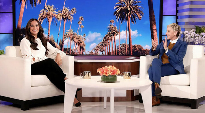 Ellenin ohjelmassa Meghan naureskeli menneille näyttelijävuosilleen. Sussexin herttuatar Meghan ja Ellen DeGeneres