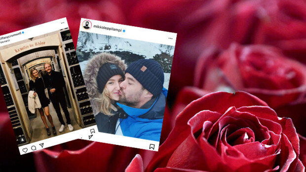 Valtteri Bottas ja Tiffany-rakas hehkuivat onnea yhteiskuvissa, Sara Sieppi ja Rosanna Kulju ruusujen ympäröimänä - näin julkkikset viettivät ystävänpäivää! Valtteri Bottas, Tiffany Cromwell, Beata Papp, Mikko Leppilampi